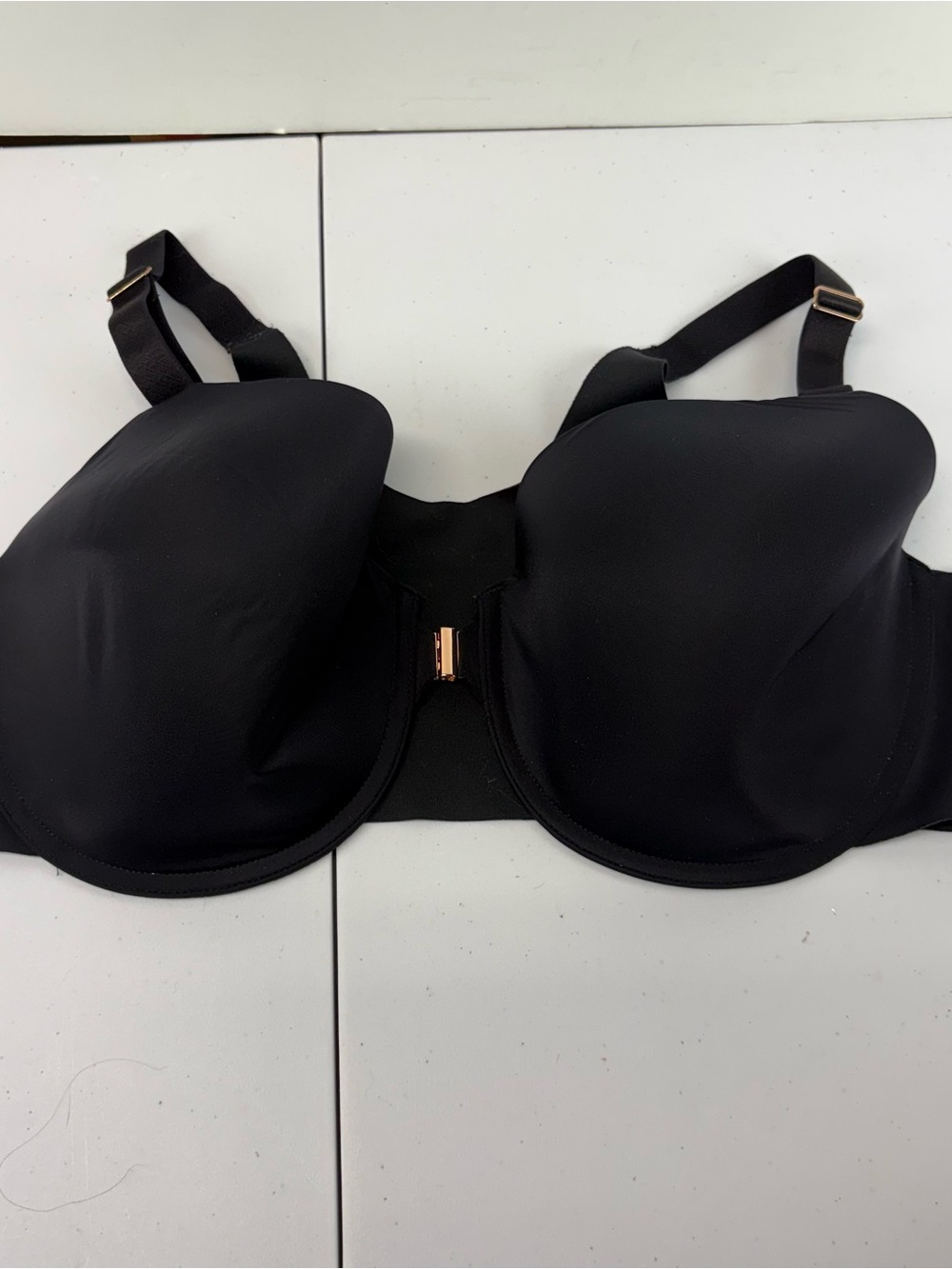 Soma Vanishing 360 Perfect Coverage Front Clasp Bra 42D Black Underwire